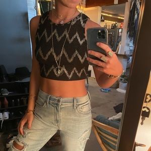 Vintage Metallic Crop